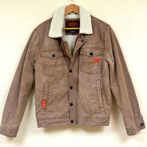 Superdry waxed fleece jacket